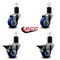 Service Caster 3'' Blue Poly Wheel Swivel 1-3/4'' Expanding Stem Caster Set 2 Brakes, 4PK SCC-EX20S314-PPUB-BLUE-2-PLB-2-134 - alternate 4